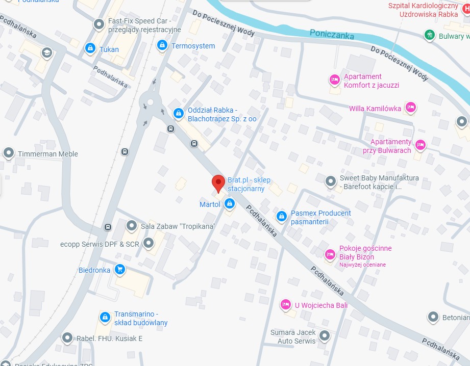 Sklep firmowy BRAT.pl - Rabka-Zdrój